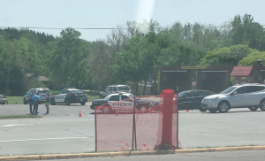 Police on the scene of Wednesday's shooting
