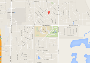 Approximate locations on the Monday afternoon explosion in Salina