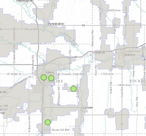 Westar outage map of Salina 6:55 a.m. Friday