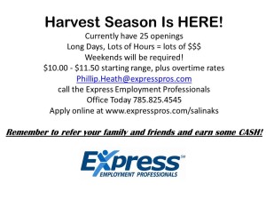Harvest Season Is HERE!