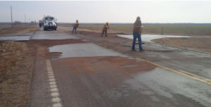 Friday morning spill on K18- KHP photo