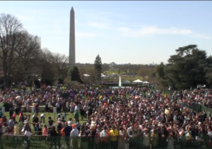 Large crowd for the annual Easter Egg Roll