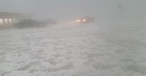 More hail in Lucas on Friday night