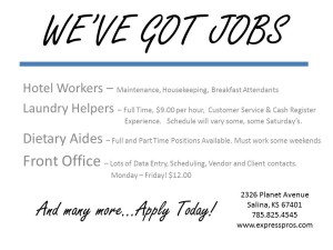 WE’VE GOT JOBS