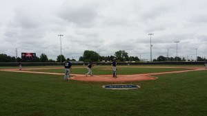 Sacred Heart getting ready to play in Great Bend. 