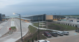 Friday morning view of the new airport terminal