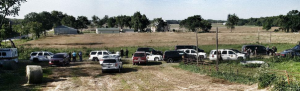 Law enforcement authorities at the scene of the Wednesday standoff -KHP photo