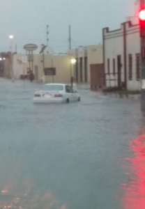 Street flooding in Southwest Kansas
