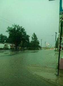 High water in the road on Tuesday photo Harper Co. EMA