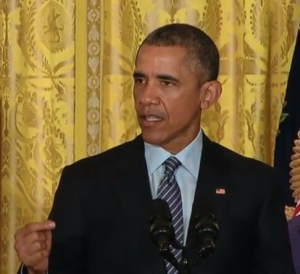 President Obama at Monday's White House event