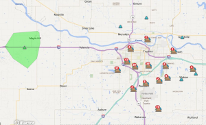 Westar outage map 10 a.m. on Saturday