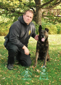 Officer Vaughan and K-9 Riddik