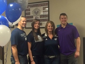 Erica Montgomery (second from left) with dad Chris, mom Tonya and brother Easton.