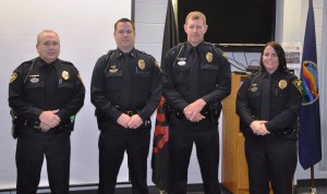 Sgt. Mike Miller, Capt. Paul Forrester, Sgt. Scott Hogeland and Sgt. Sarah Cox (Photos: Salina Police Dept.)