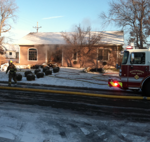 Tuesday morning fire at a home in Hutchinson
