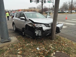 The driver of the SUV was hospitalized after an accident that involved two other vehicles Saturday afternoon (Photos by Terry Tebrugge/Salina Post)