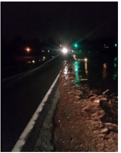 Spring River about to cross U.S. 166 East of Baxter Springs- photo Cherokee Co. Emergency Mgmt
