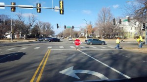 Temporary stop signs have been placed at Santa Fe & Crawford (Photo: Salina Police Department)