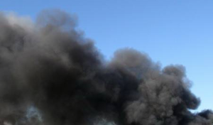 Smoke from Monday's fire in Wallace County- photo Sherman Co. Sheriff