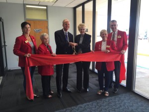 Senator Jerry Moran and Salina Mayor Kaye Crawford take part in a ribbon cutting ceremony Friday morning at Salina Regional Airport (Photos by Terry Tebrugge/Salina Post)