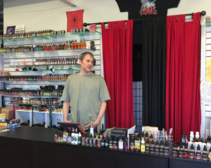 Eric Cope, owner of Top Shelf Vapors in Topeka, says he doesn't oppose some regulation of the ingredients in liquid used for vaping. But he worries only large tobacco companies will be left in the market. MEGAN HART / HEARTLAND HEALTH MONITOR