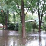 Flooding in north Lindsborg.