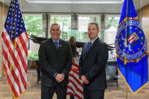 Salina Deputy Police Chief Sean Morton, right, with Salina Police Chief Brad Nelson at the FBI National Academy (Photo: Salina Police Dept.)