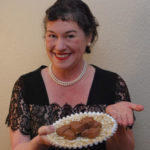 Elizabeth Carlson with "Mamie Eisenhower's Million Dollar Fudge"