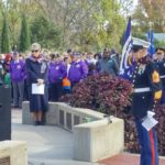 Salina Mayor Kaye Crawford and retired Marine  Master Sergeant Jack Gallagher