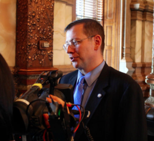 Kansas Senate Majority Leader Terry Bruce said that three Kansas oil and natural gas companies recently filed for bankruptcy, a sign of that sector's severe downturn. ANDY MARSO / HEARTLAND HEALTH MONITOR