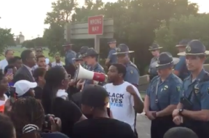 Tuesday night protest march in Wichita -photo courtesy KSN