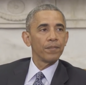 The President during a White House briefing early this month