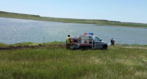 Fire on Sunday in Hodgeman Co.- photos KDWP&T Game Wardens