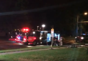 Fire crews at Monday's fatal house fire in Topeka- photo courtesy WIBW TV