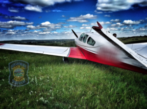 Airplane mishap in Riley County on Saturday-photo KHP