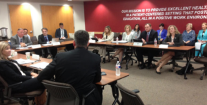 The nine-member Rural Health Working Group met Thursday in Salina as part of its yearlong effort to come up with suggestions for Gov. Sam Brownback and the Kansas Legislature. BRYAN THOMPSON / HEARTLAND HEALTH MONITOR