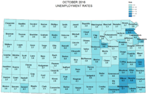  Click the map for a county-by-county look at October jobless rates.