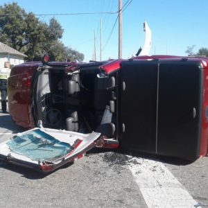 The driver of this Ford Explorer was extricated after a two vehicle accident Tuesday morning (Photo Courtesy of Kari Stanley)
